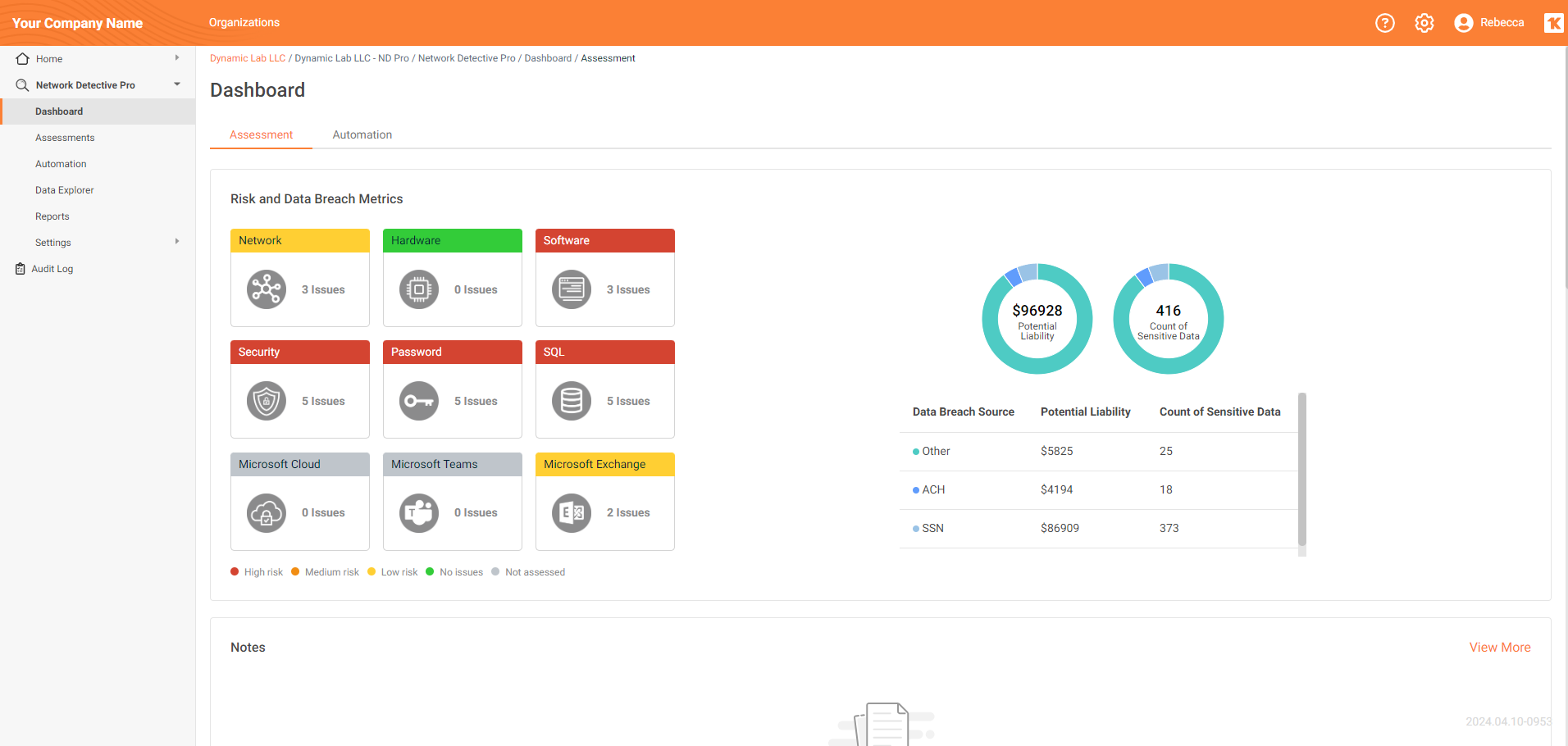 screenshot of Network Detective Pro